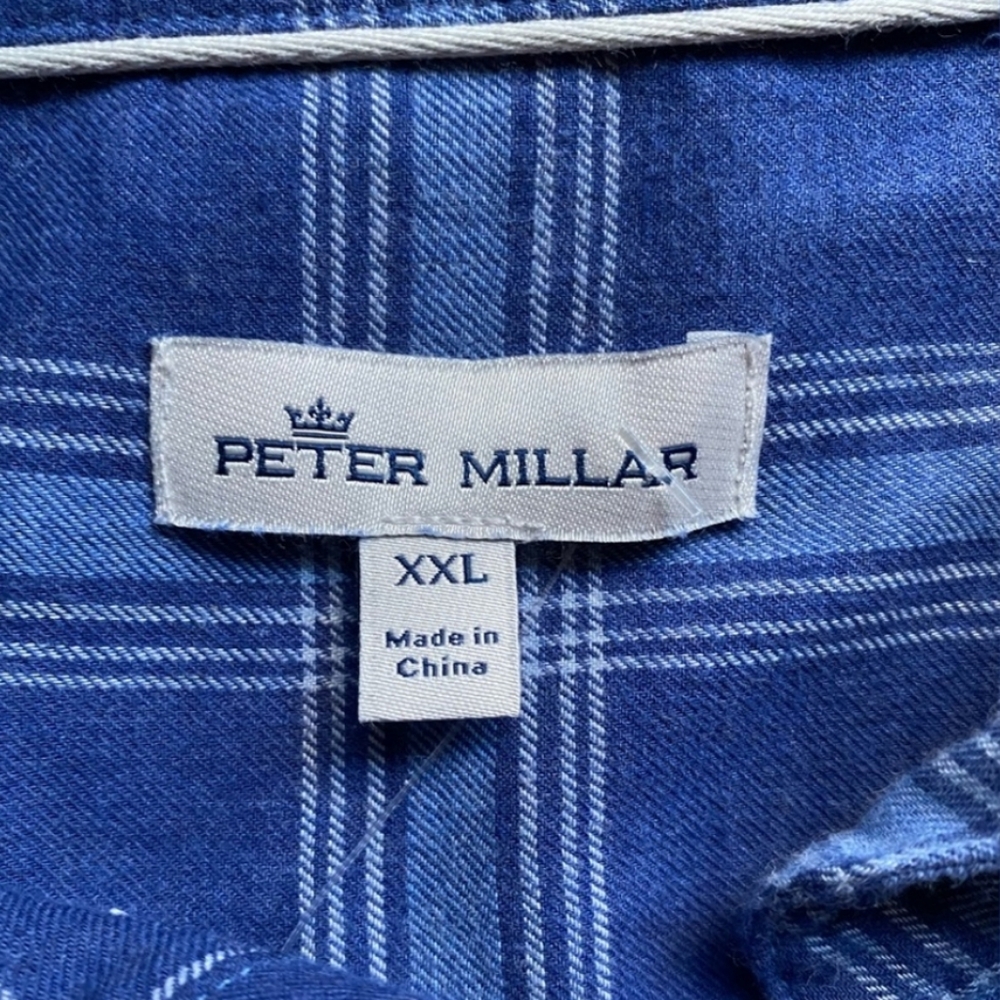 Peter Millar Hang GliderPlaid Cotton Sport Shirt Size XXL - Picture 5 of 7